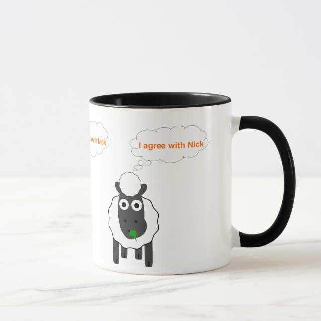 Ich bin mit Nick ~ politischer allgemeiner Wahl Tasse (Rechts)