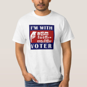 Ich bin mit niedrigem Informations-Wähler-T - T-Shirt