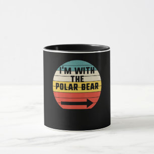 Ich bin mit Polar Bear Halloween Animal Lover Tasse