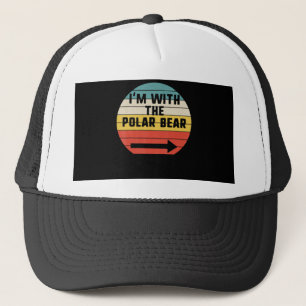 Ich bin mit Polar Bear Halloween Animal Lover Truckerkappe