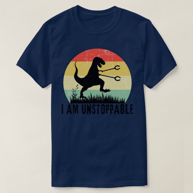 Ich bin mit Retro Sunset 9 nicht zu stoppen T-Shirt (Design vorne)