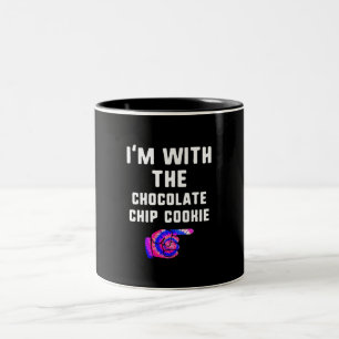 Ich bin mit Schokolade Chip Cookie GEFÄRBTE KRAW Zweifarbige Tasse