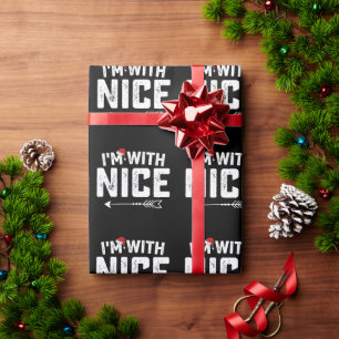 Ich bin mit schönen passenden Weihnachtspaaren Fam Geschenkpapier