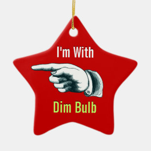 Ich bin mit schwacher Birne Keramikornament