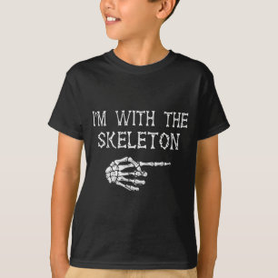 Ich bin mit Skelett Lustige Paare Passende Hallowe T-Shirt