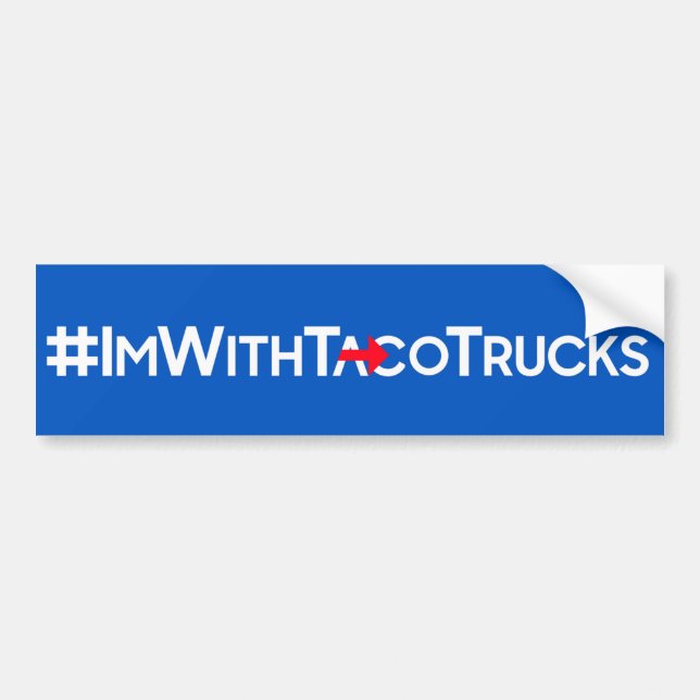 Ich bin mit Taco-LKW-Autoaufkleber Autoaufkleber (Vorne)