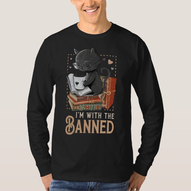 Ich bin mit The Banned Read Banned Books Lover Boo T-Shirt (Vorderseite)