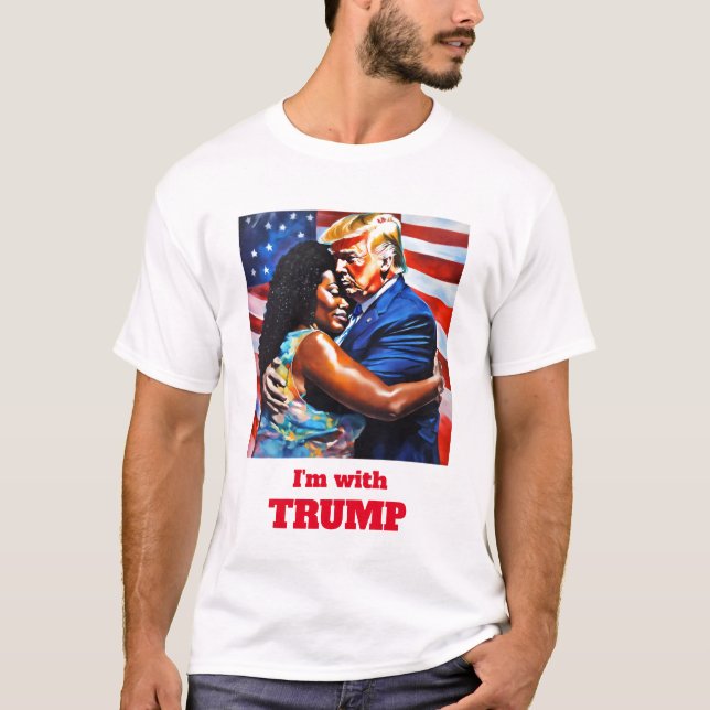 Ich bin mit Trump Vintager T - Shirt (Vorderseite)