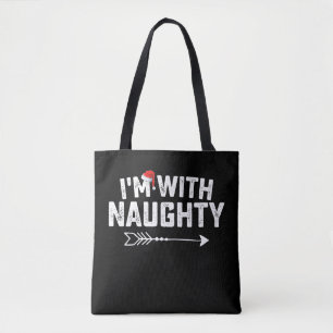 Ich bin mit unartigen passenden Weihnachtspaaren Tasche