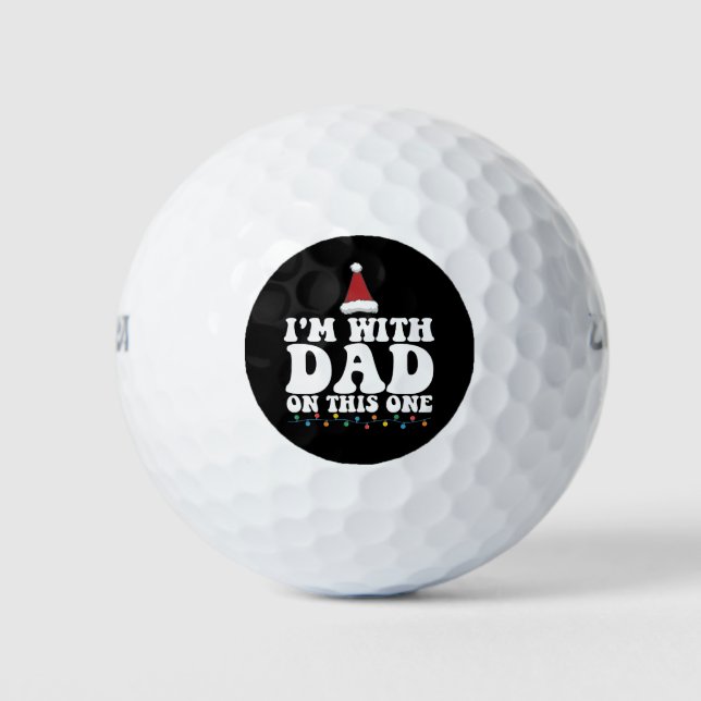 Ich bin mit Vater auf dieser Weihnachtsfamilie, di Golfball (Vorderseite)
