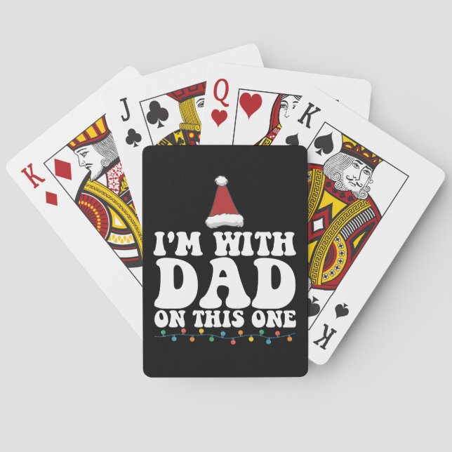 Ich bin mit Vater auf dieser Weihnachtsfamilie, di Spielkarten (Rückseite)