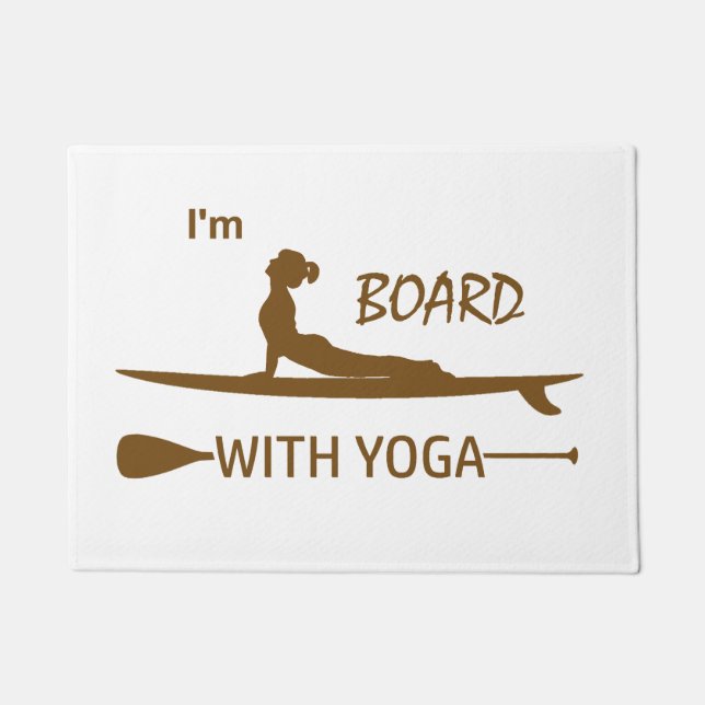 Ich bin mit Yoga an Bord Fußmatte (Vorderseite)