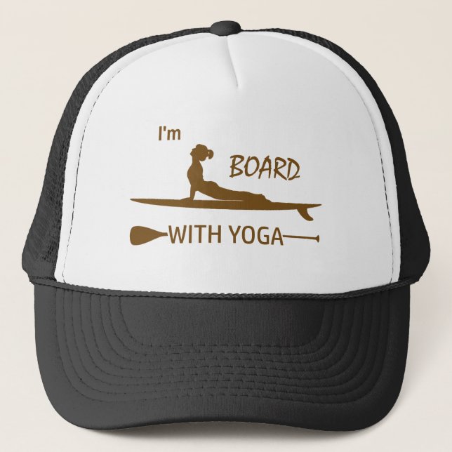 Ich bin mit Yoga an Bord Truckerkappe (Vorderseite)