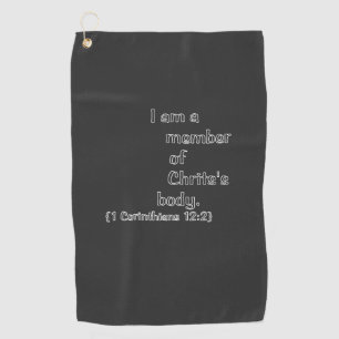 ICH BIN MITGLIED DES CHRISTENKÖRPERS. GOLFHANDTUCH
