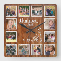 Ich bin müde Foto Collage Rustic Wood Ruhestand