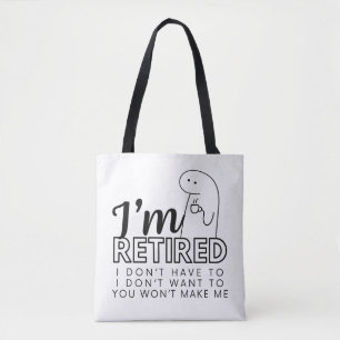 Ich bin müde, ich wollte nicht /muss Lebensmittelt Tasche