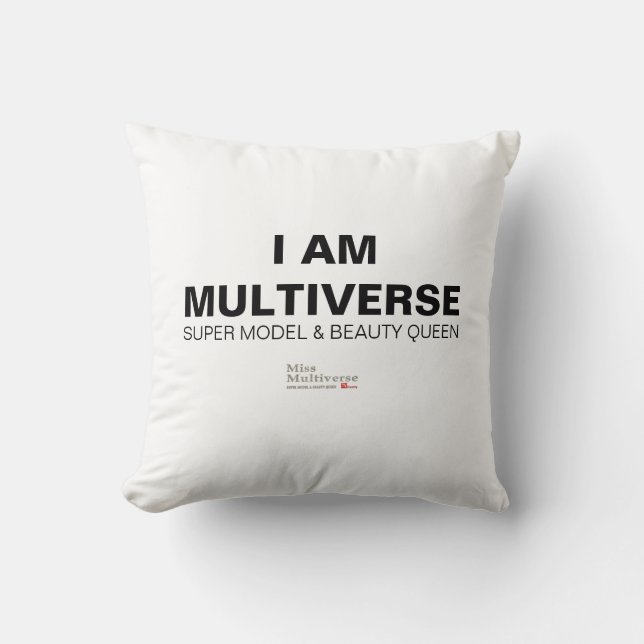 ICH BIN MULTIVERSE - Miss Multiverse Throw Kissen (Vorderseite)