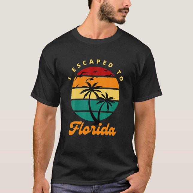 Ich bin nach Florida Desantis Palmen Bäume Seagull T-Shirt (Vorderseite)