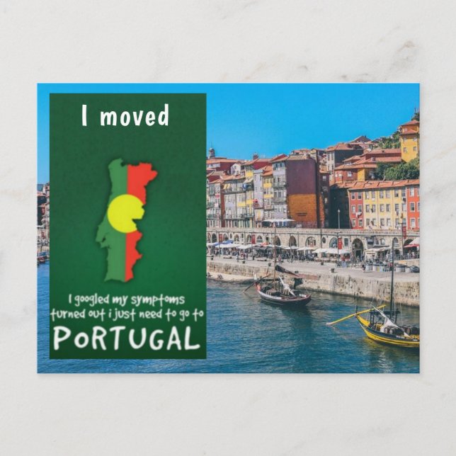 Ich bin nach Portugal übergegangen, um Ankündigung (Vorderseite)