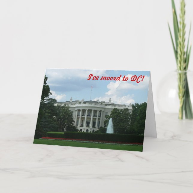 Ich bin nach Washington DC gezogen Ankündigung (Vorderseite)