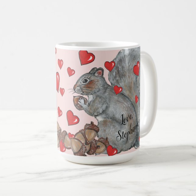 Ich bin Nackt über dich Niedliches Eichhörnchen, C Kaffeetasse (VorderseiteRechts)