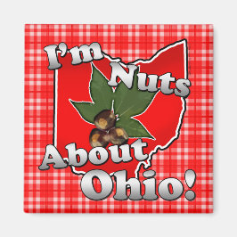 Ich bin Nackt über Ohio, Funny Red Buckeye Nut Magnet