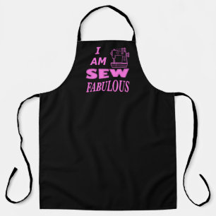 Ich bin näheckt fabulous in Schwarz und Rosa Schürze