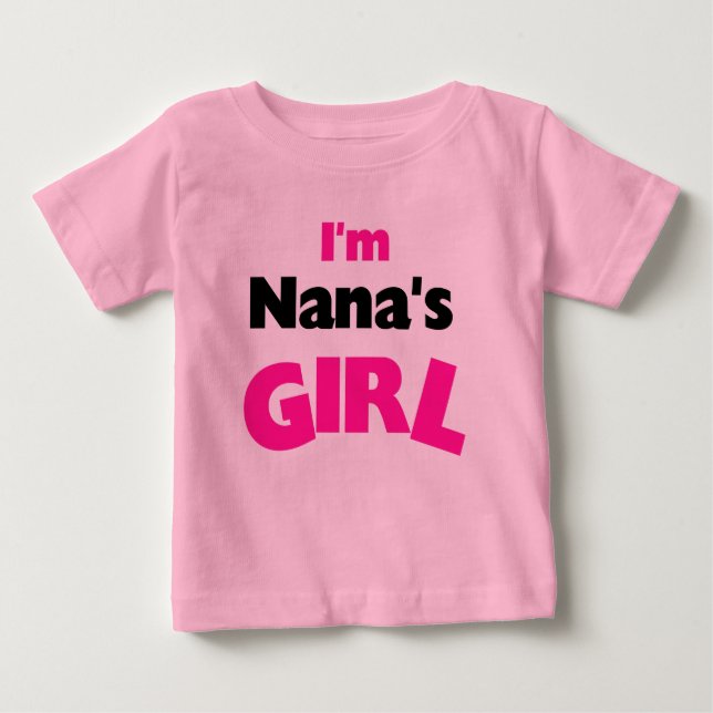 Ich bin Nanas Mädchen Baby T-shirt (Vorderseite)