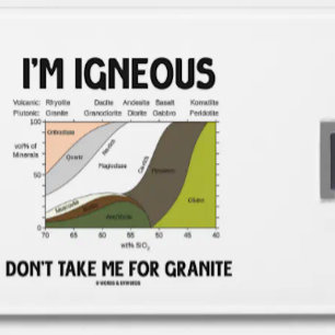 Ich bin nehme mich nicht für den Granit Eruptiv Gepäckanhänger