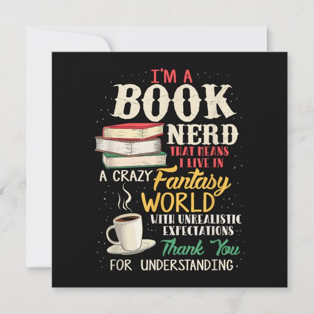 Ich bin Nerd - Buch Lover - Literatur Save The Date (Vorderseite)