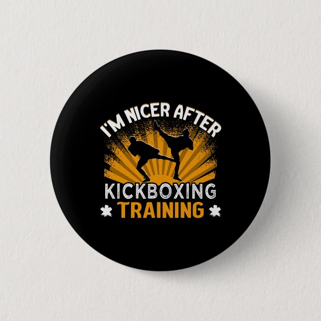 Ich bin netter nach dem Kickbox-Training Trainer K Button (Vorderseite)