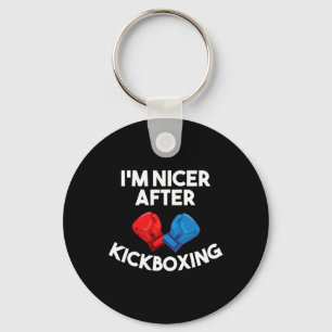 Ich bin netter nach Kickboxen Fighting Comt Sport Schlüsselanhänger