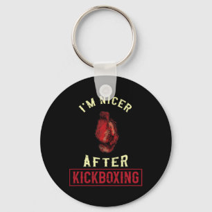 Ich bin netter nach Kickboxen Kickboxer Lustiges K Schlüsselanhänger