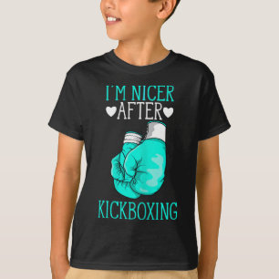 Ich bin netter nach Kickboxen Lustiger Kickboxer, T-Shirt