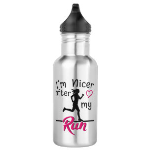 Ich bin netter nach meinem Lauf Lustig Edelstahlflasche