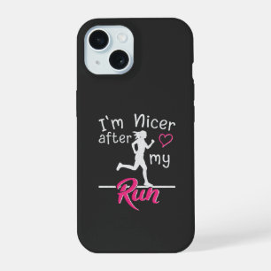 Ich bin netter nach meinem Lauf lustig iPhone 15 Hülle