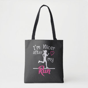 Ich bin netter nach meinem Lauf Lustig Tasche