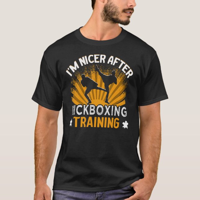 Ich bin Nicer nach Kickboxing Trainer Kickbo T-Shirt (Vorderseite)