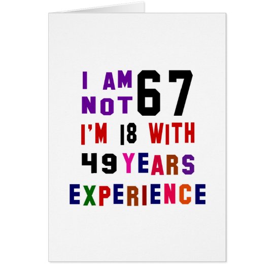 Ich bin nicht 67 karte