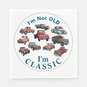Ich bin nicht alt, ich bin CLASSIC Vintag Vehicles Serviette
