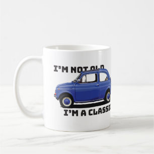 Ich bin nicht alt, ich bin ein klassisches dunkles kaffeetasse