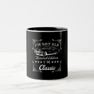Ich bin nicht alt, ich bin ein klassisches Oldtime Zweifarbige Tasse