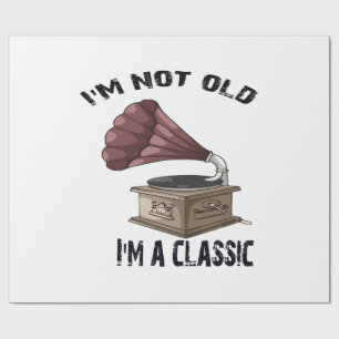 Ich bin nicht alt, ich bin klassisch geschenkpapier