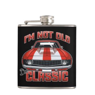 Ich bin nicht alt, ich bin klassisch - Retro Red M Flachmann