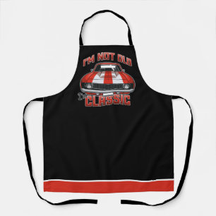 Ich bin nicht alt, ich bin klassisch - Retro rotes Schürze