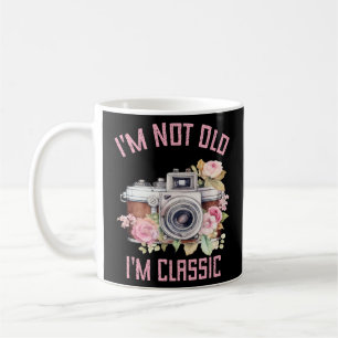 Ich bin nicht alt, ich bin klassisch, Vintage-Blum Kaffeetasse
