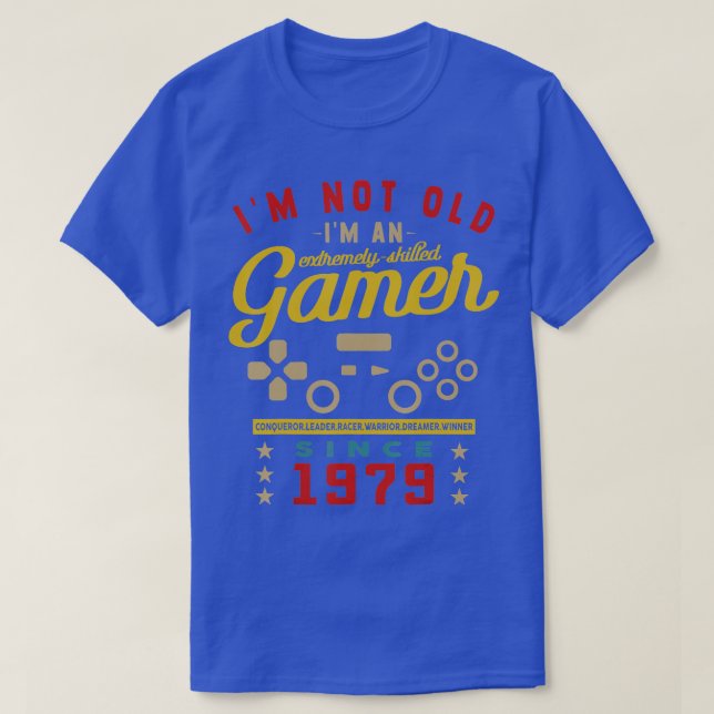 Ich bin nicht alt im a Geschickte 1979VideogameGam T-Shirt (Design vorne)