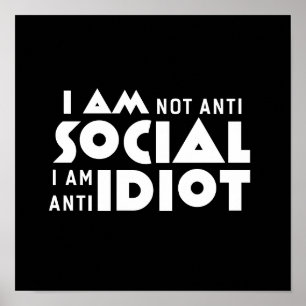Ich bin nicht Antiinspirierend sozialplakat Poster