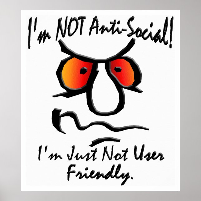 Ich bin nicht antisozial (1) poster (Vorne)