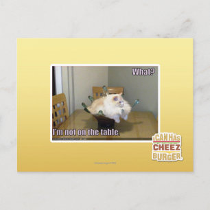 Ich bin nicht auf dem Tisch Postkarte